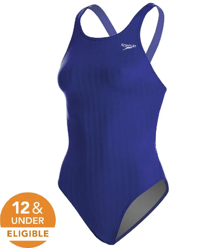 Speedo Women's Aquablade Recordbreaker Tech Suit Swimsuit  Navy