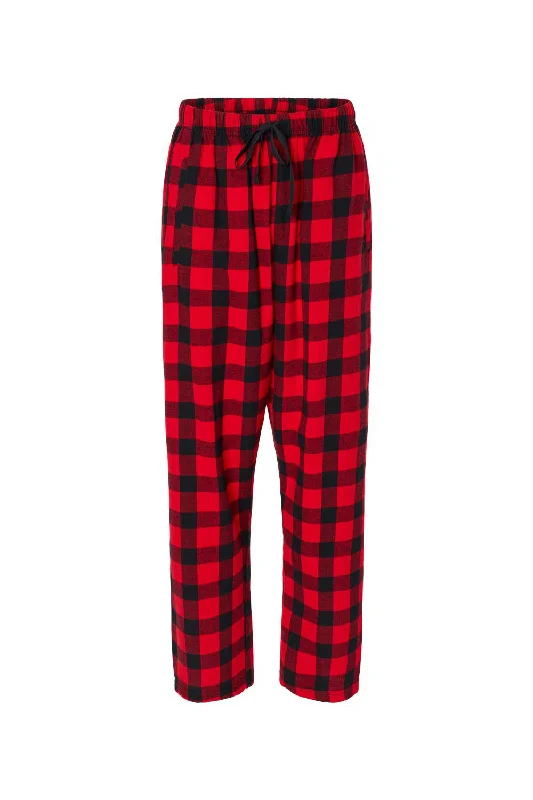 Boxercraft Womens Haley Flannel Pants w/ Pockets - Red/Black Buffalo - NEW