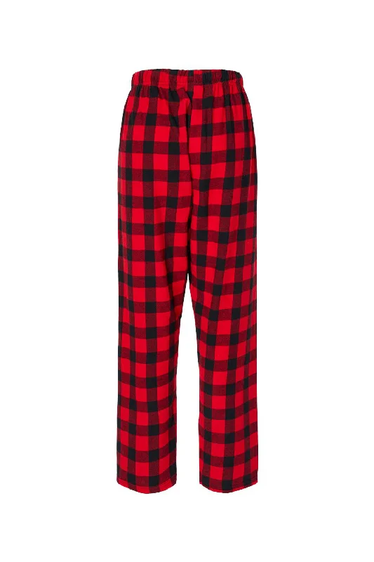 Boxercraft Womens Haley Flannel Pants w/ Pockets - Red/Black Buffalo - NEW