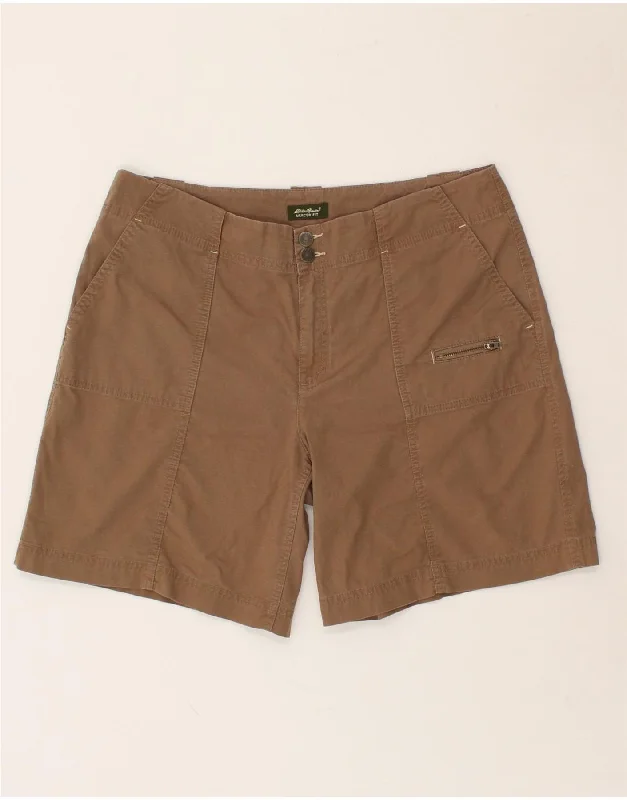 EDDIE BAUER Womens Mercer Fit Chino Shorts US 14 Large W34 Brown Cotton