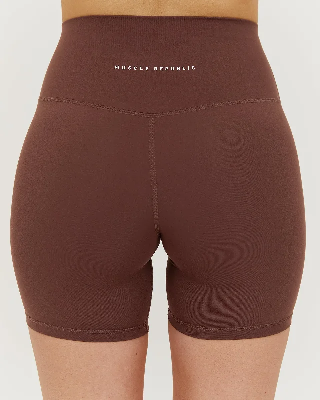 LUXE BIKER SHORTS V2 - COCOA