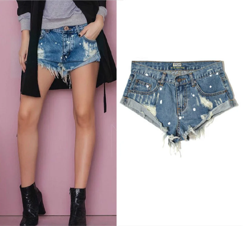 Paint Dots Denim Short