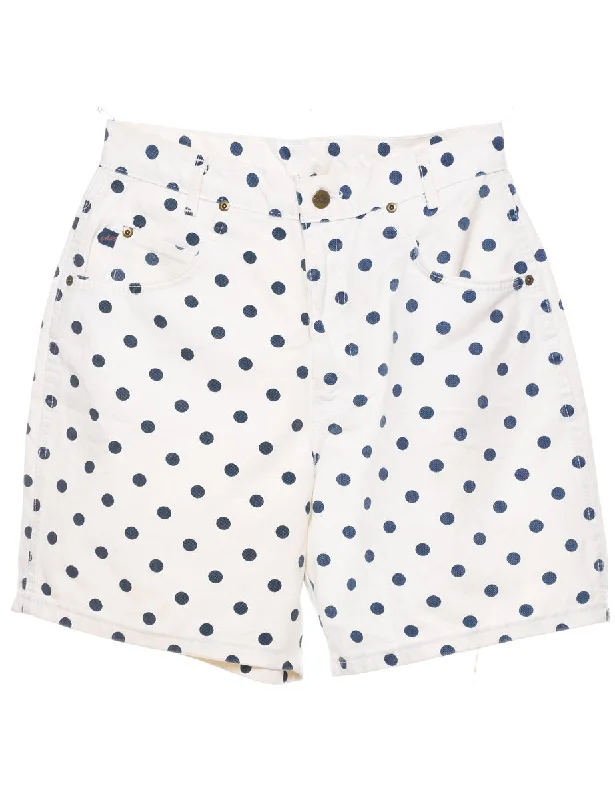 Polka Dot Denim Shorts - W28 L7