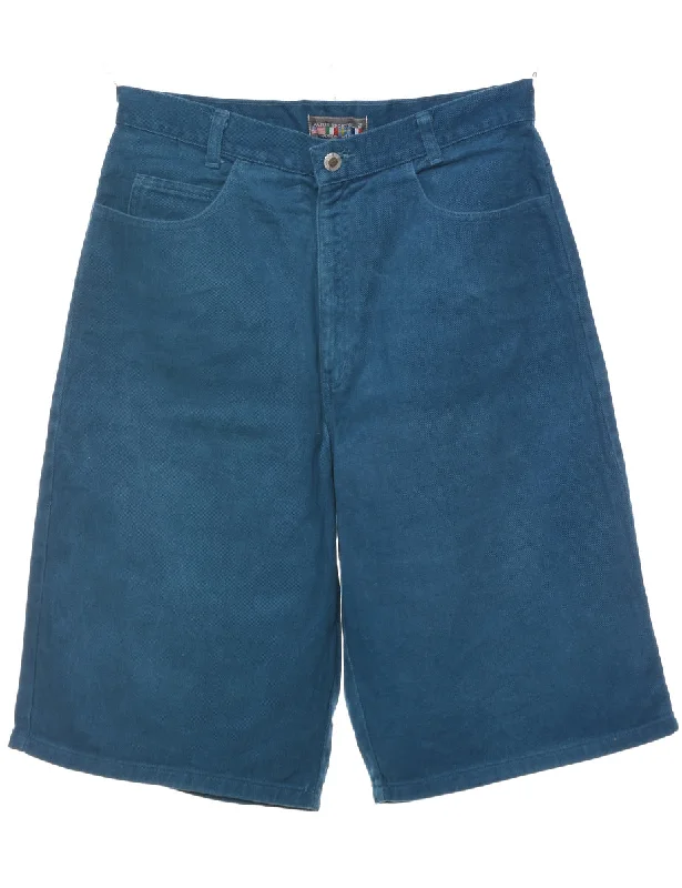 Teal Denim Shorts - W30 L11