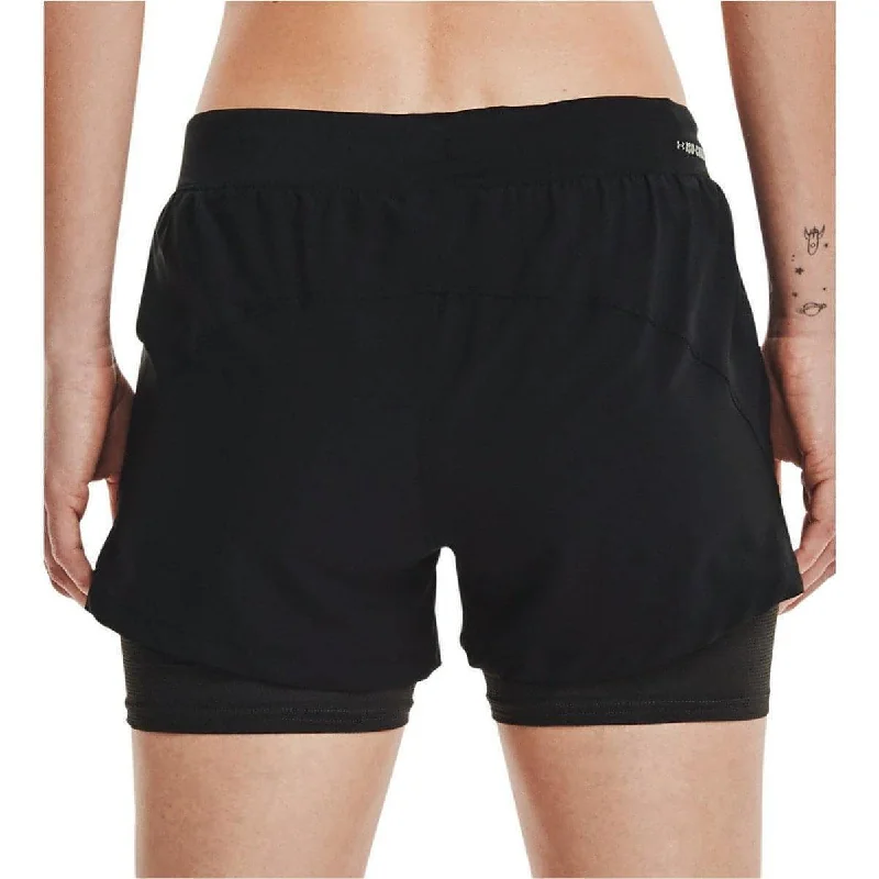 Under Armour Iso-Chill 2 In 1 Womens Running Shorts - Black