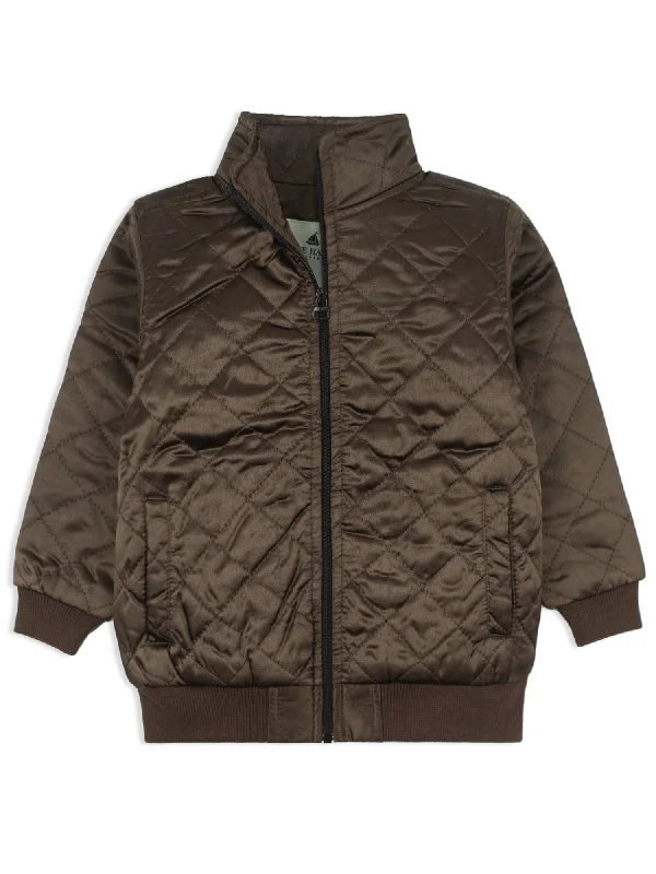 BOY'S BROWN QUILTED JACKET