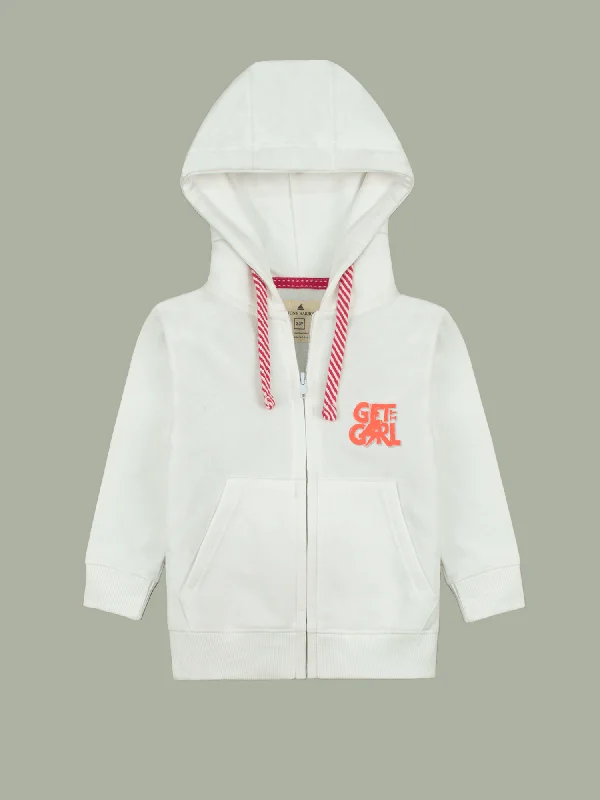 GIRL'S FLEECE ZIP THROUGH HOODIE