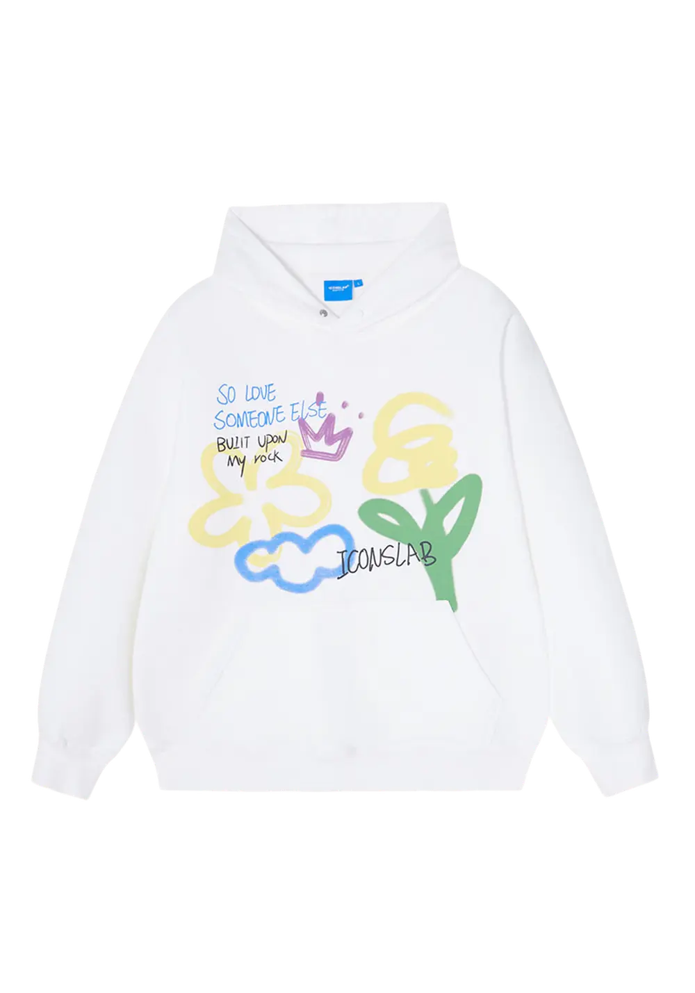 Hand Painted Colorful Floral Hoodie