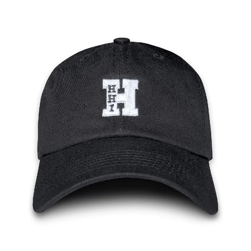 Unisex HHI Strapback Dad Hat - Black/White