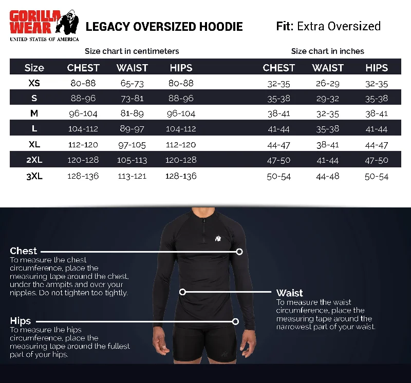 Legacy Oversized Hoodie - White/Black