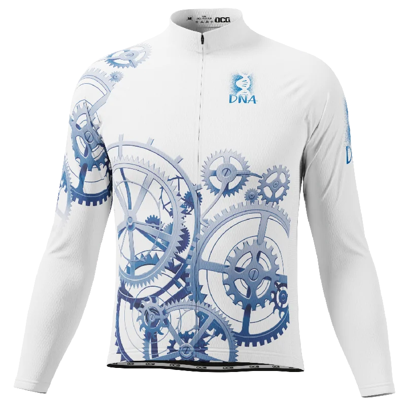 Men's DNA White Long Sleeve Cycling Jersey