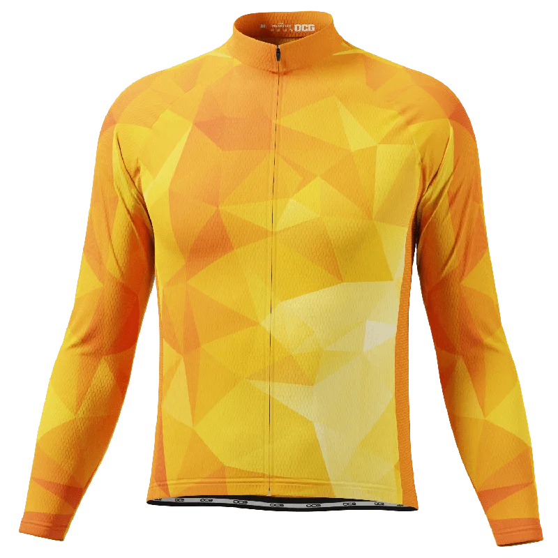 Men's High Viz Polygon Long Sleeve Cycling Jersey