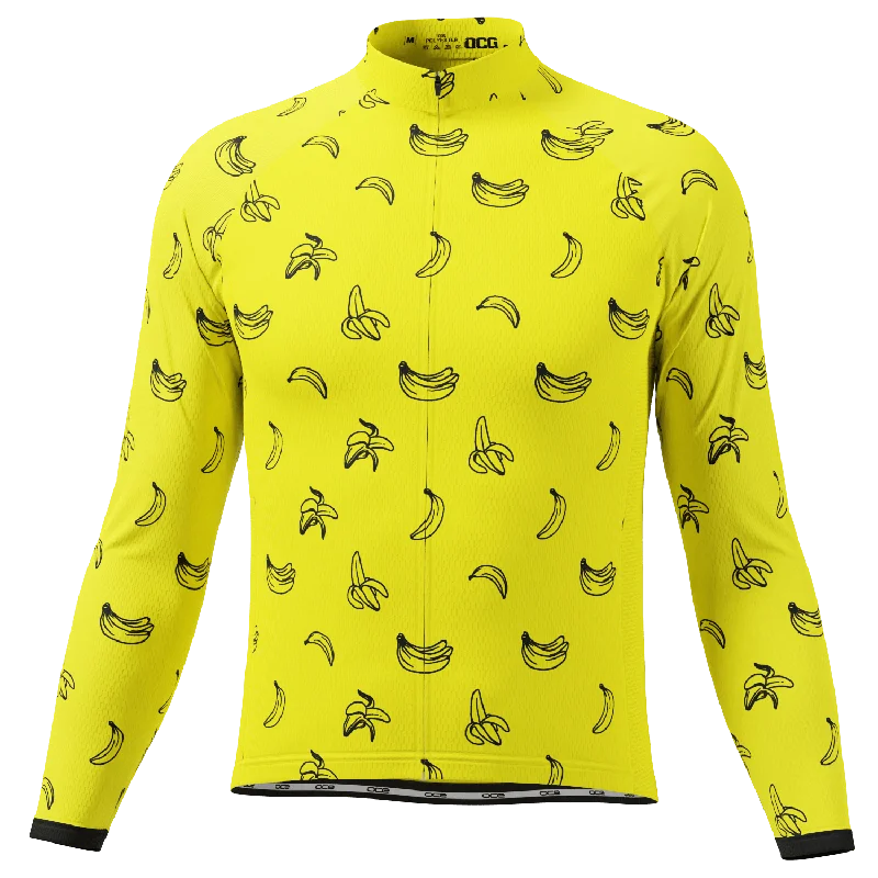 Men's Must Be Bananas Long Sleeve Cycling Jersey