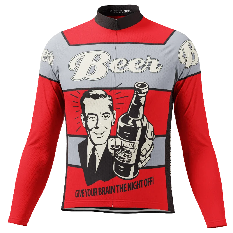 Men's Night Off Beer Long Sleeve Cycling Jersey