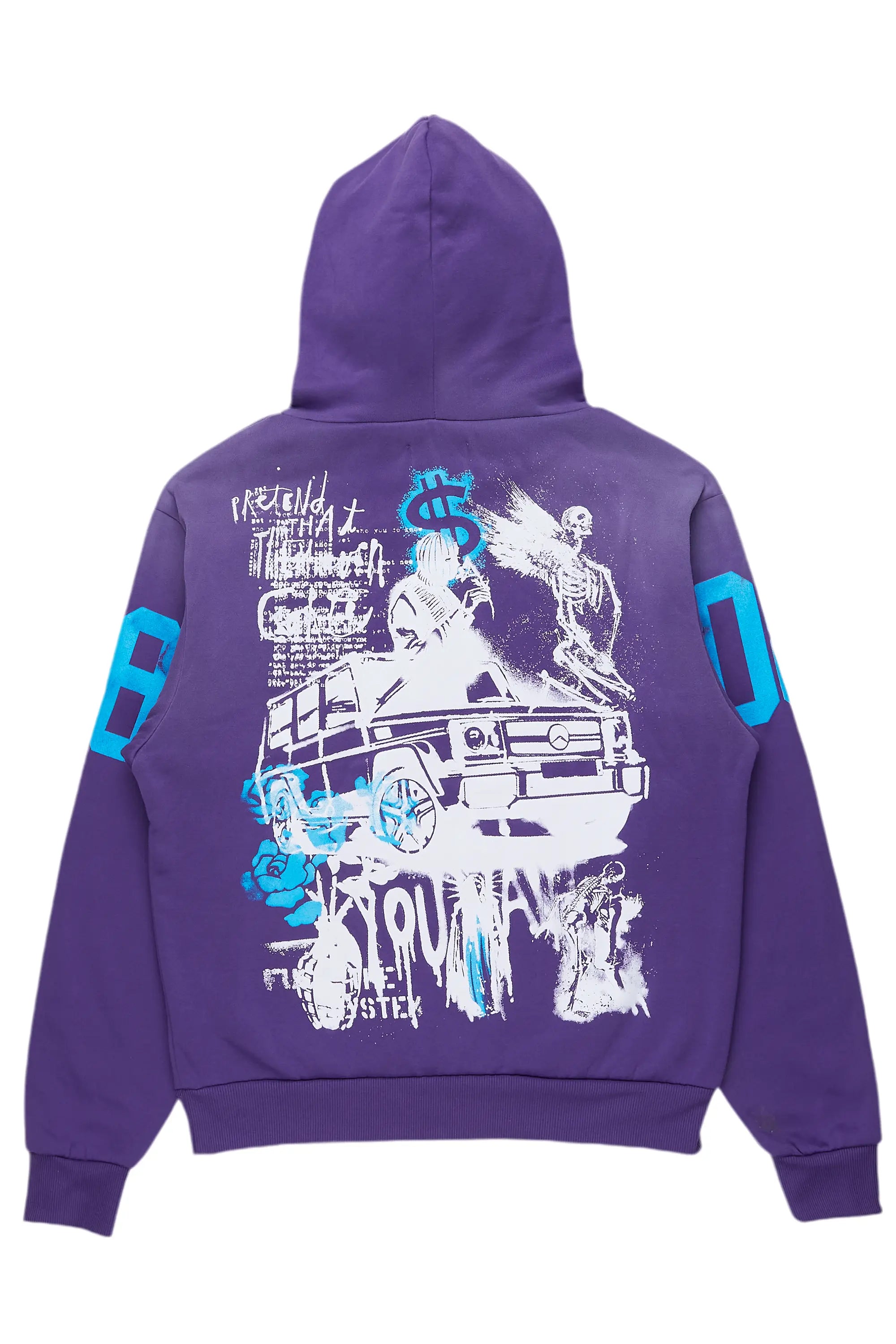 Kamille Purple Oversized Hoodie