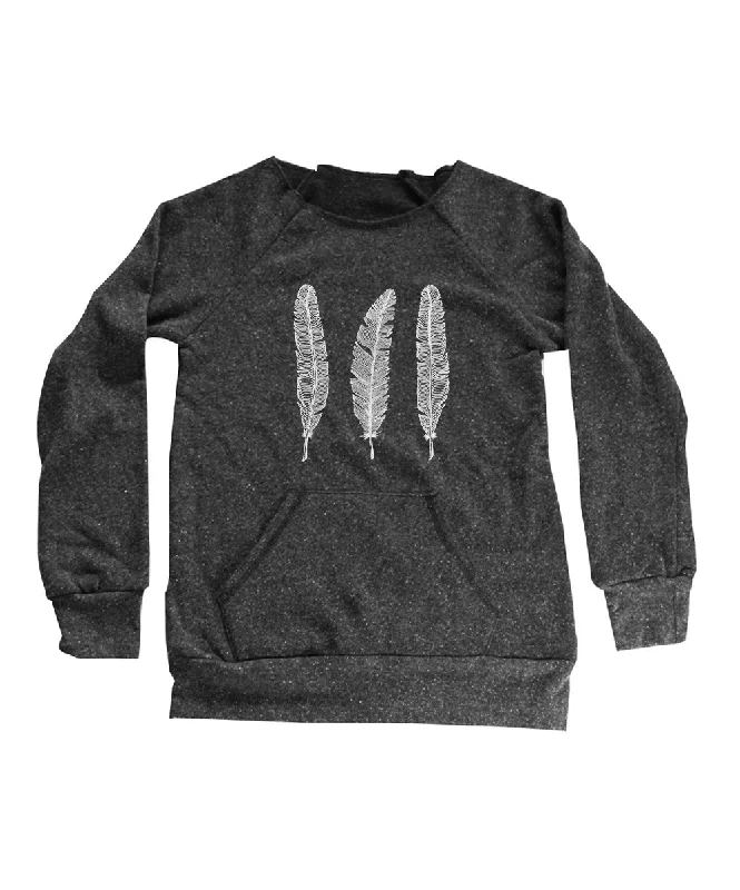 Women's Feather Kangaroo Pocket Sweater