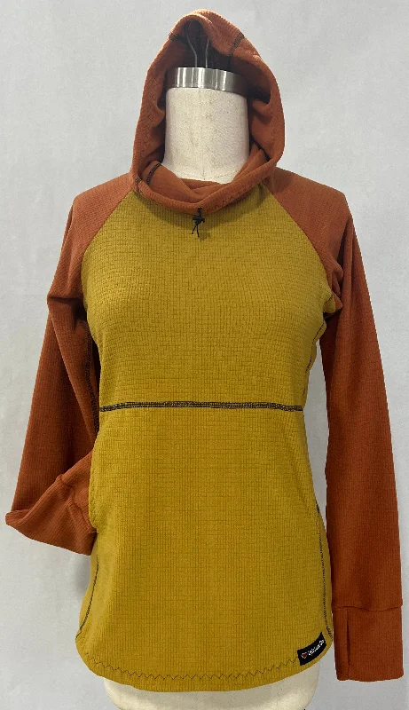 Women's Fleece Hoodie -  Mustard w/ Terracotta sleeves & hood